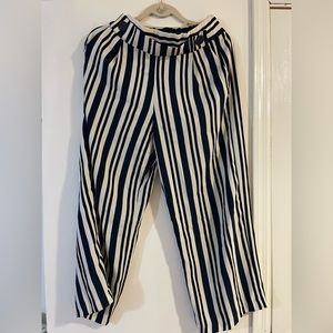 White and blue trousers